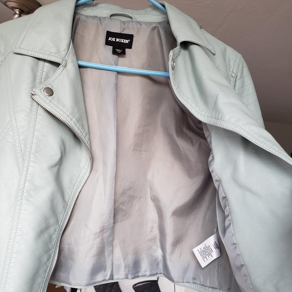 Joe Boxer Juniors Faux Leather Jacket Small - Picture 2 of 5